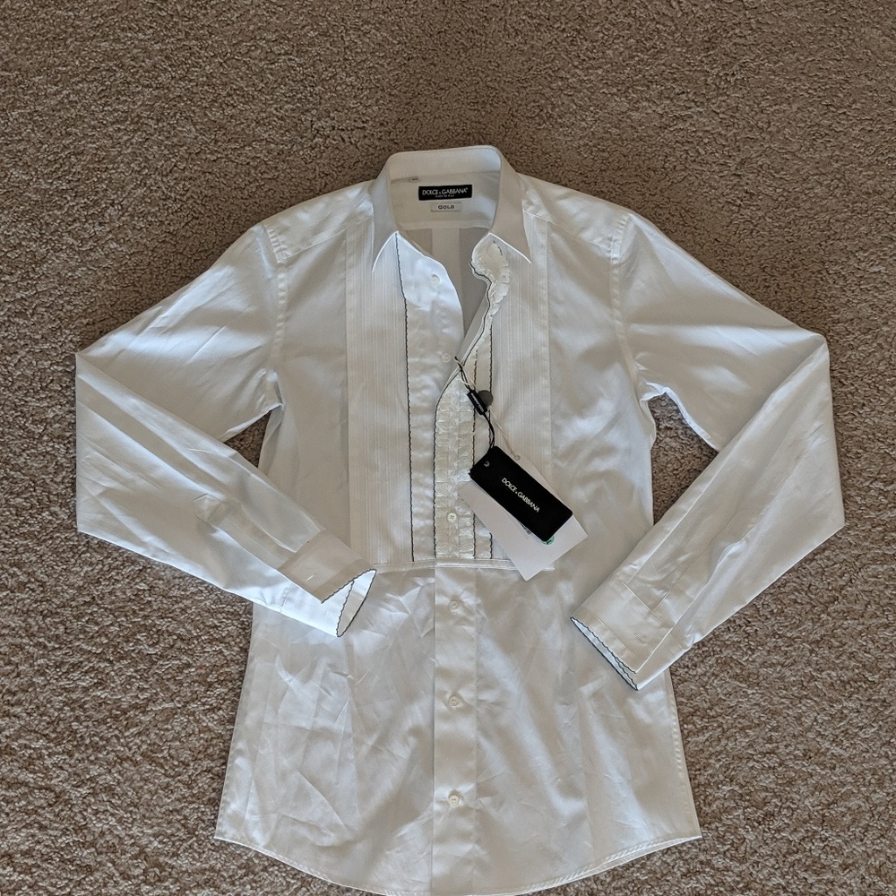 DOLCE AND GABBANA white dress shirt